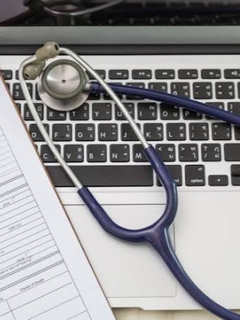 Laptop And Stethoscope